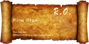 Ring Olga névjegykártya