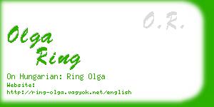 olga ring business card